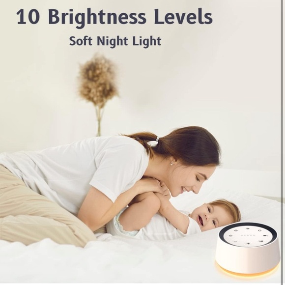White Noise Sound Machine with 30 Soothing Sounds 12 Colors Night Light White - Picture 4 of 11